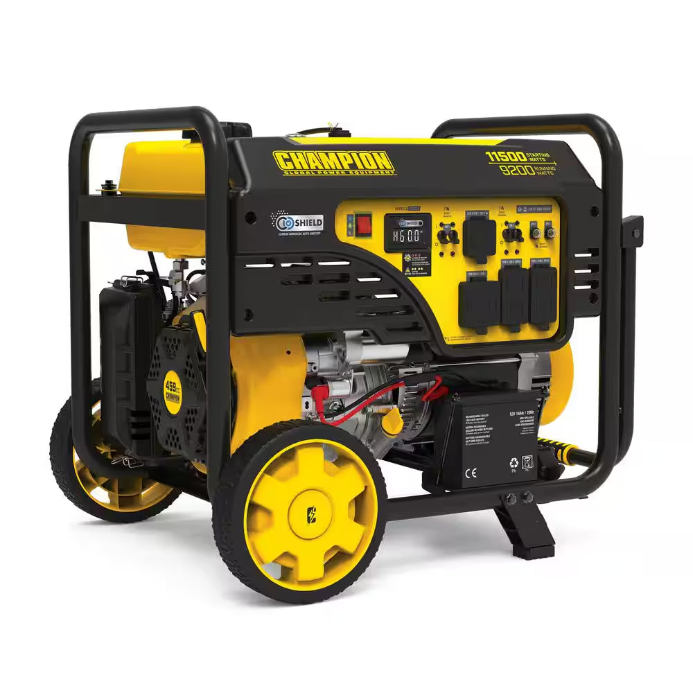 11500/9200-Watt, Electric Start, Gasoline Powered Portable Generator with CO Shield