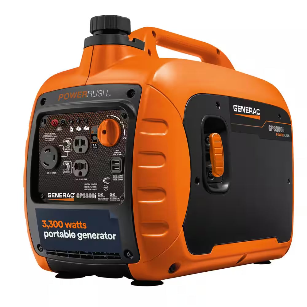3300 / 2500-Watt Gas Powered Recoil Start Inverter Generator with Cosense - Gp3300I