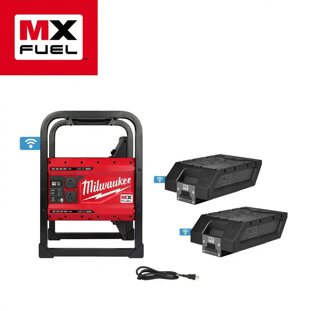 MX FUEL 3600-Watt/1800-Watt Lithium-Ion Battery Powered Push Start Portable Power Station Battery Generator