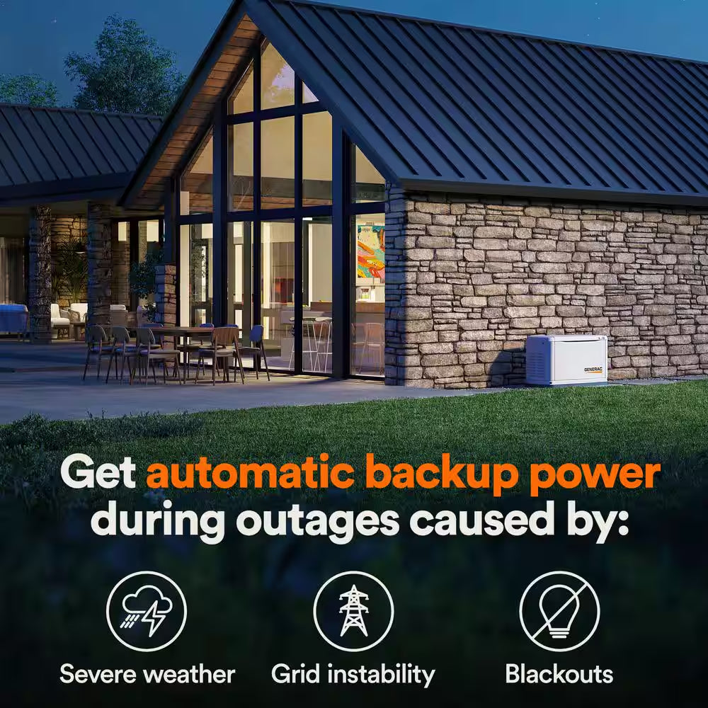 Guardian 18,000-Watt (Lp)/17,000-Watt (NG) Air-Cooled Whole House Generator with Wi-Fi and 200-Amp Transfer Switch