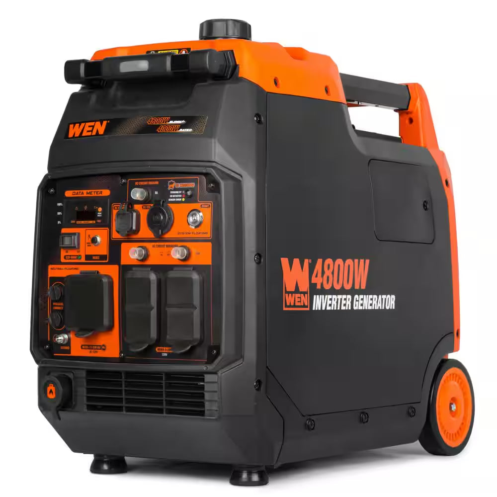 Quiet and Light-Weight 4800W Dual Fuel Rv-Ready Electric Start Portable Inverter Generator, Fuel Shut Off, CO Watchdog