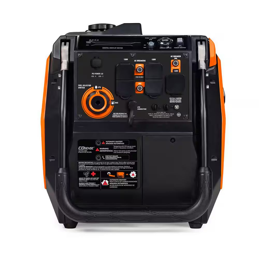 Iq3800 Dual Fuel Portable Inverter (Gas) Generator 49ST Push Button Start
