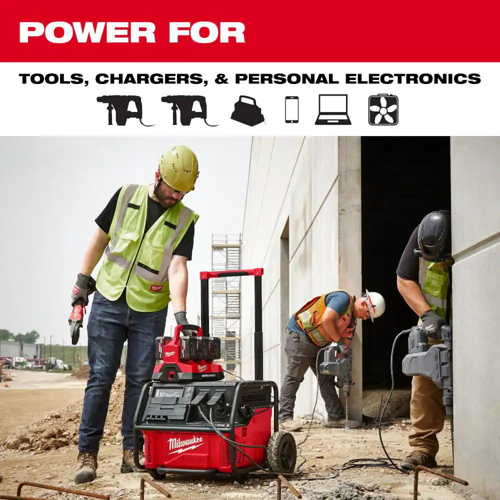 ROLL-ON 3600-Watt Output/7200-Watt Peak 2.5Kwh Lithium-Ion Battery Powered Push Start Power Station Battery Generator