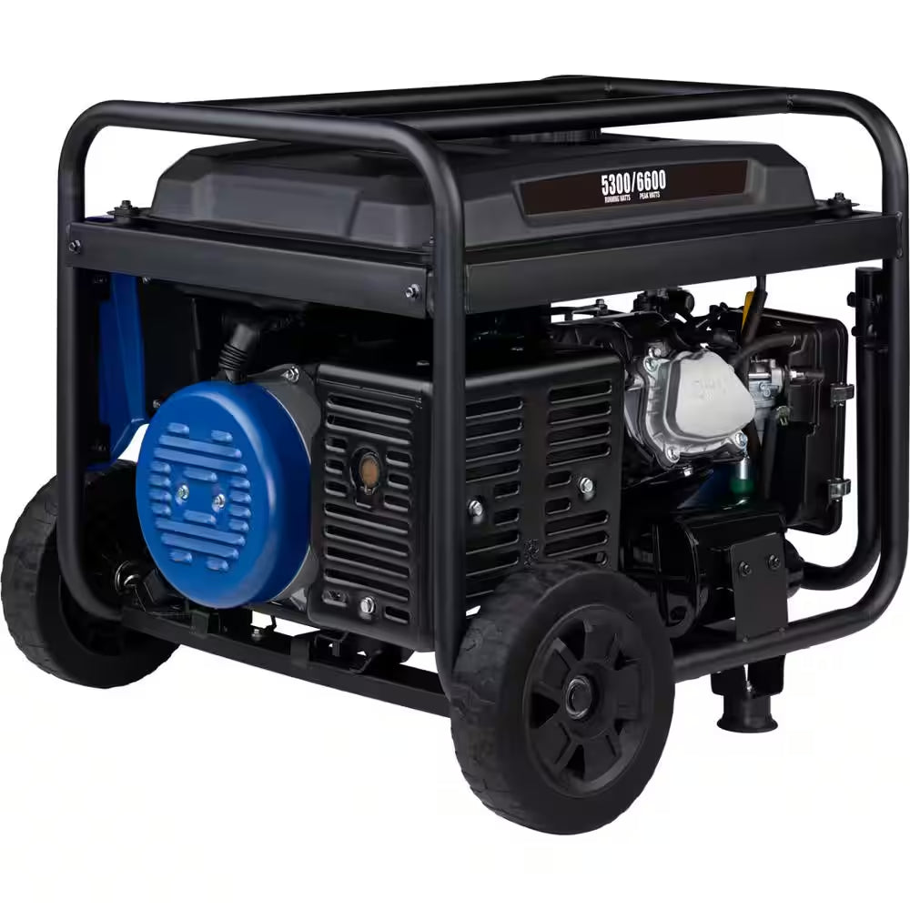 6,600/5,300-Watt Gas Powered Portable Generator with Remote Electric Start and 30A 120/240V Outlet