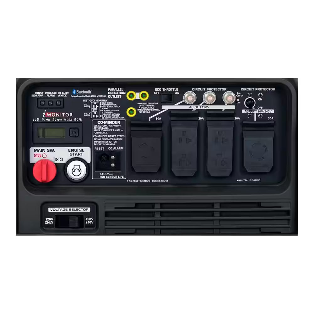 Inverter 7000-Watt Standby Gasoline Generator 120/240V Single Phase with Bluetooth and 10 Circuit Manual Transfer Switch