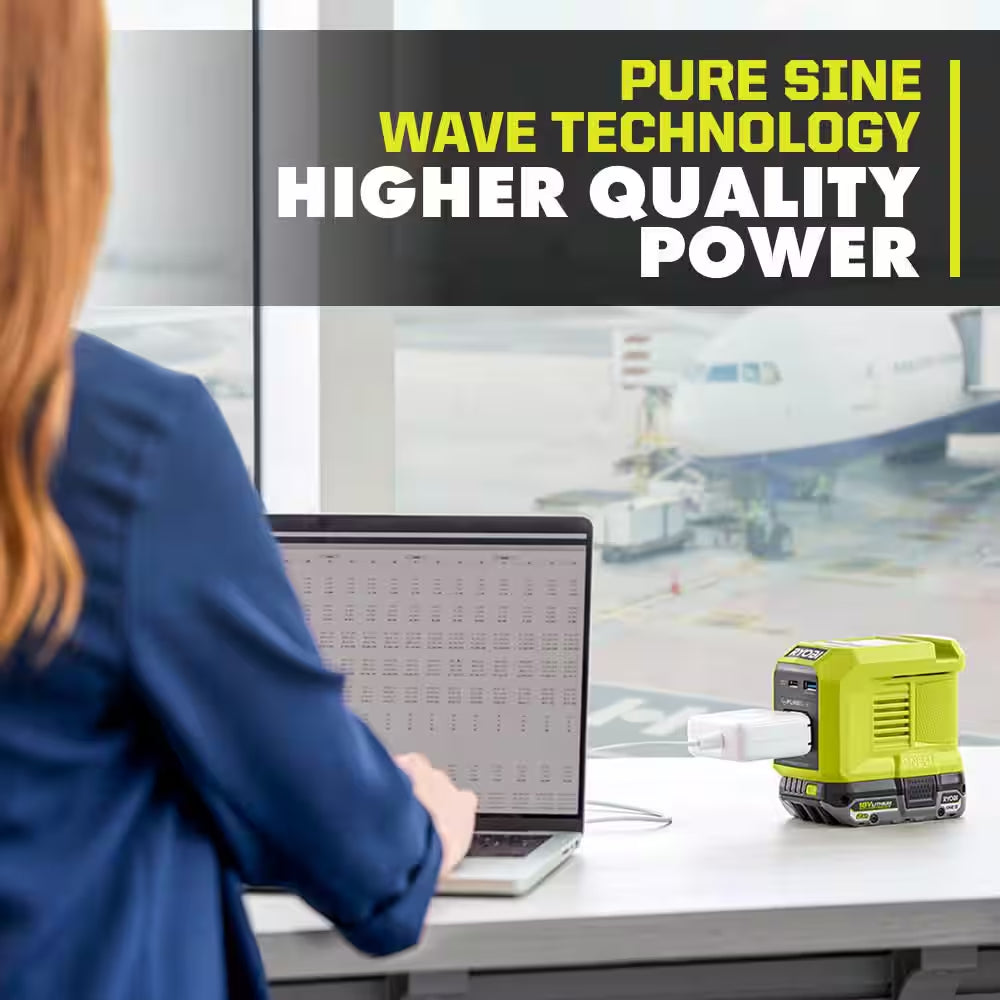 18V One+1800-Watt Portable Battery Inverter Power Station/8-Port Charger & 150-Watt Portable Battery Inverter-Tools Only