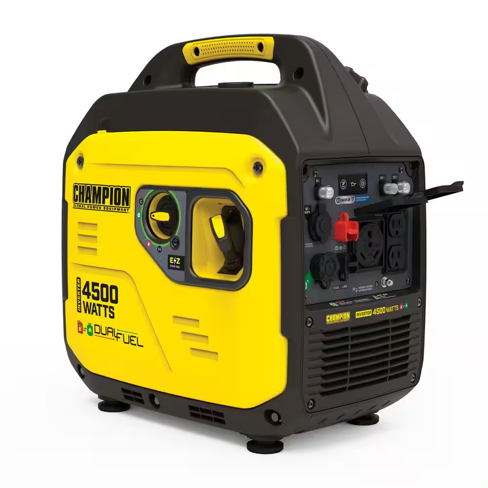 4500/3250-Watt Recoil Start Gasoline/Propane Powered Dual Fuel Inverter Generator with Quiet Technology and CO Shield
