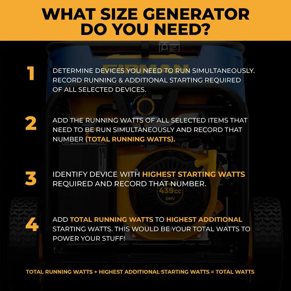 10,000-Watt/8,000-Watt Tri-Fuel Portable Generator with Electric Start, Transfer Switch Outlet and CO Alert Technology