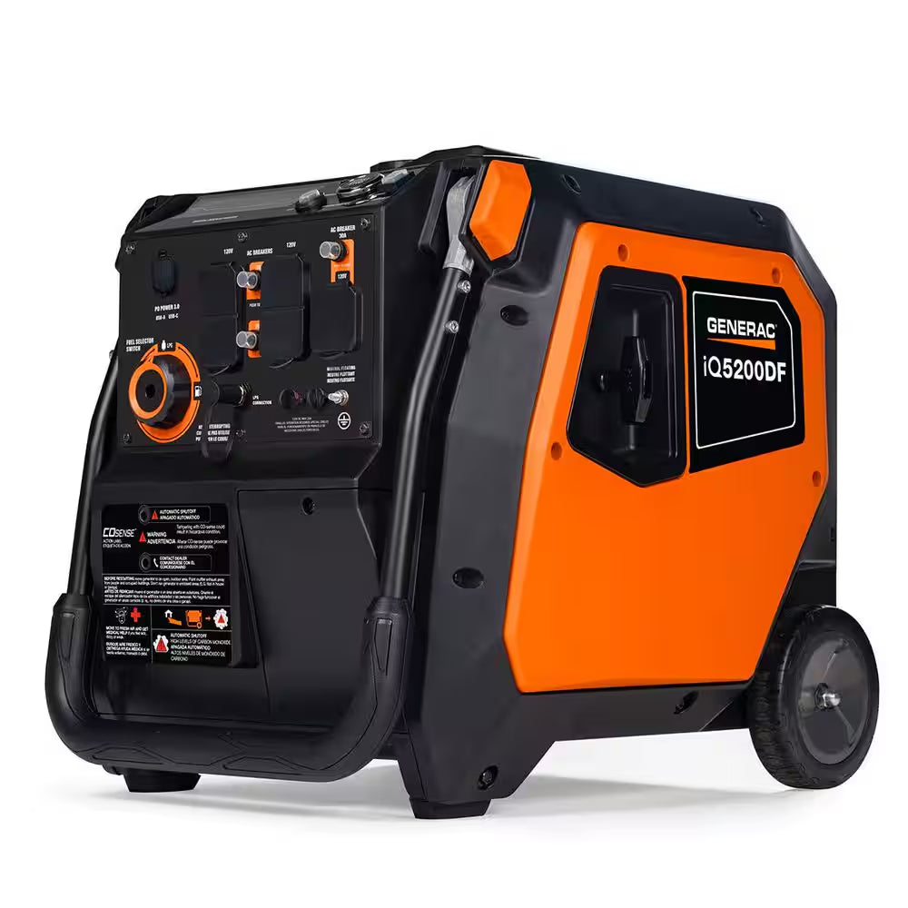 5200/3900-Watt Dual Fuel Inverter Generator, Fully Enclosed Case and Easy-To-Use Electric Start with Battery Included