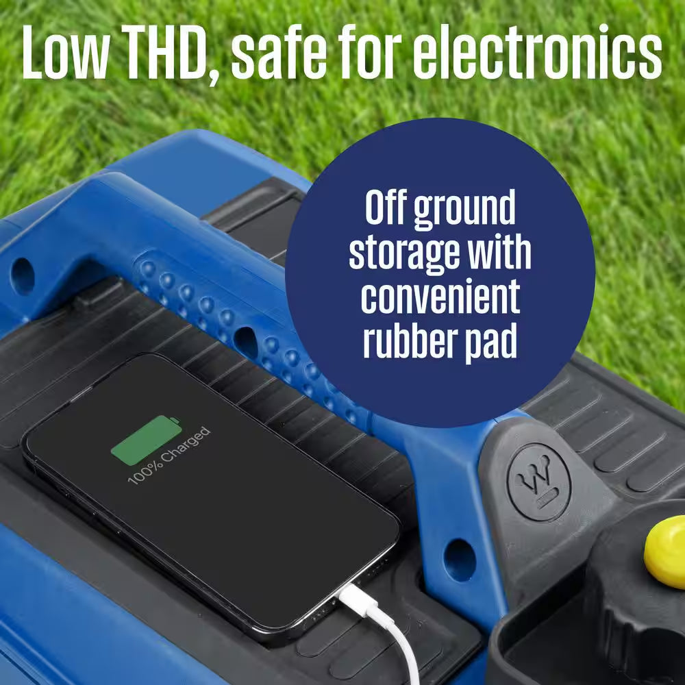 2,550 Watt Dual Fuel Gas and Propane Powered Portable Inverter Generator with Recoil Start