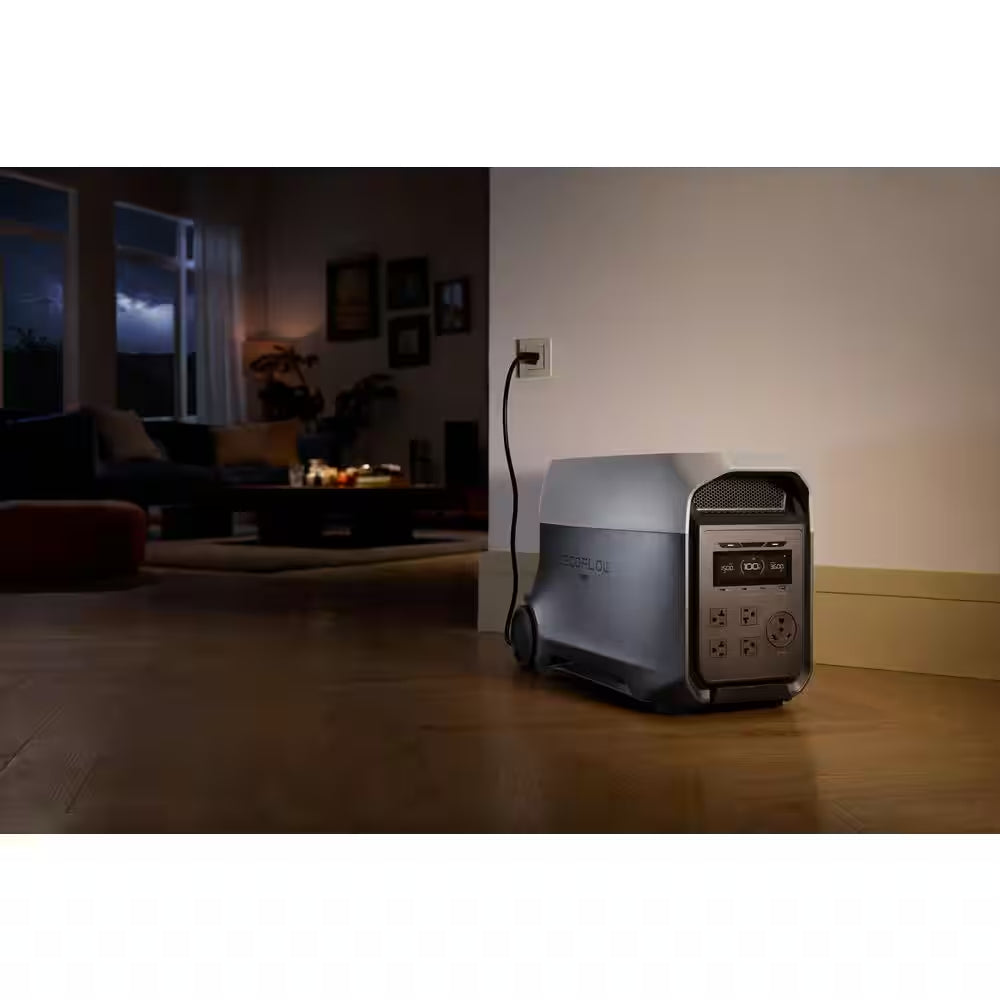 3600-Watt Delta 3 Ultra, 3072Wh LFP Power Station, Home Backup, Camping, Push-Button Start Battery Generator