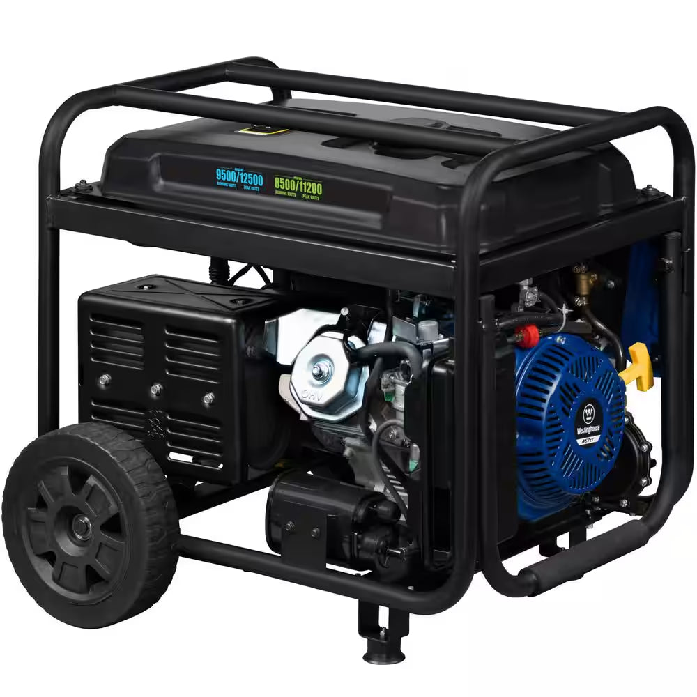 12,500/9,500-Watt Dual Fuel Gas and Propane Powered Portable Generator with Remote Electric Start, 50 Amp Outlet