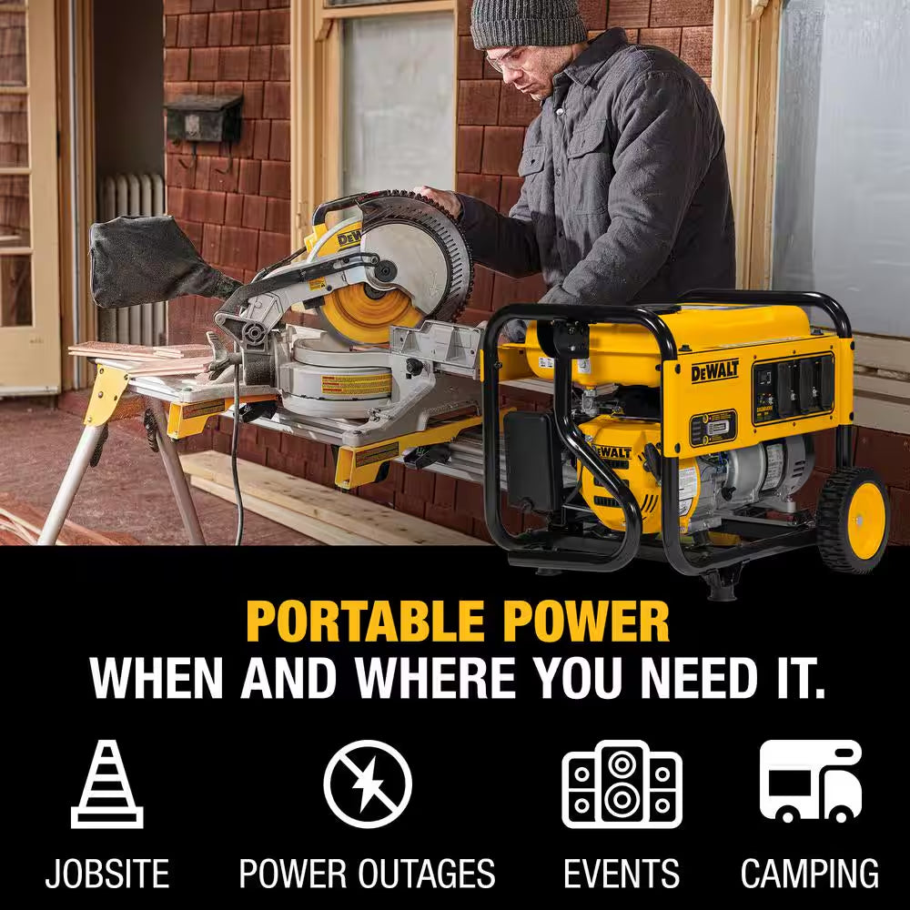 5000-Watt Peak / 4000W Running Watt Recoil Start Gasoline Portable Generator