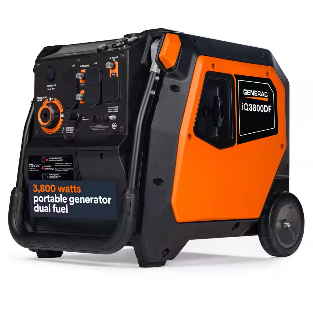 Iq3800 Dual Fuel Portable Inverter (Gas) Generator 49ST Push Button Start