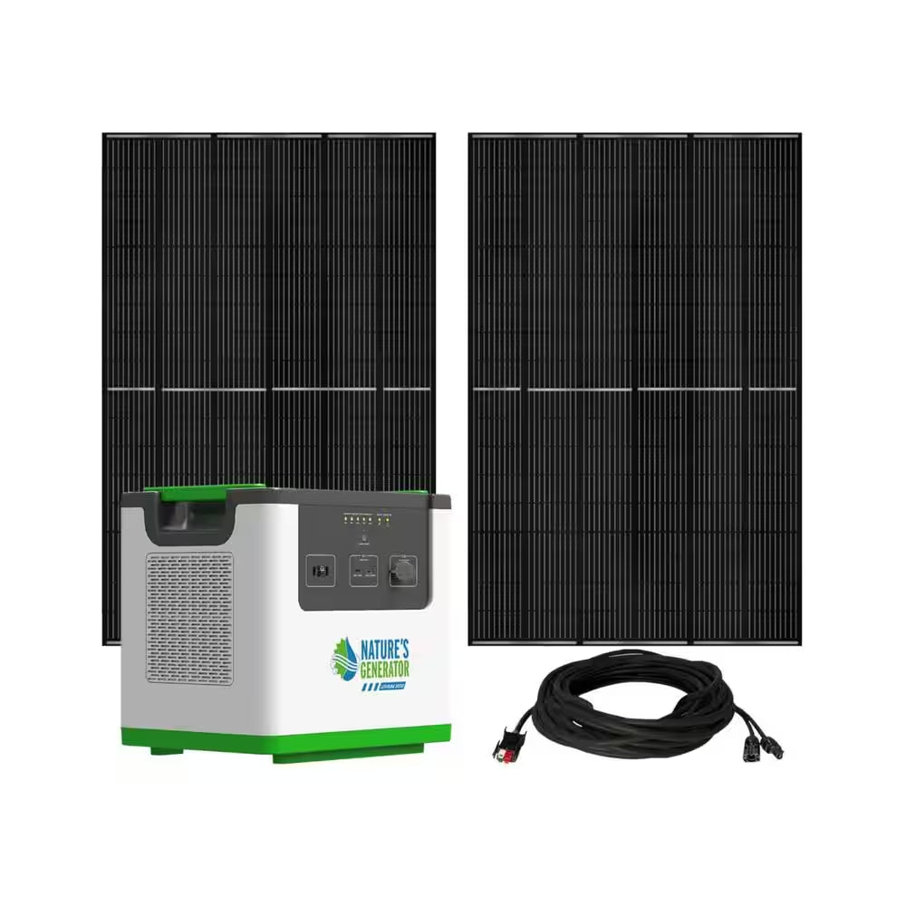 Lithium 3600W Push Button Start Power Add-On Pro Bundle Featuring an Additional 3600W Power Pod with 2 410W Solar Panels