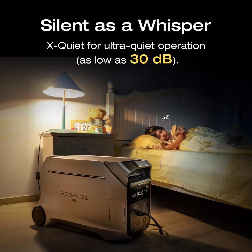 4000-Watt Output, Solar Generator DELTA Pro 3 with 2 Pcs 400W Solar Panels, LFP Battery, Home Backup, Camping&Rvs