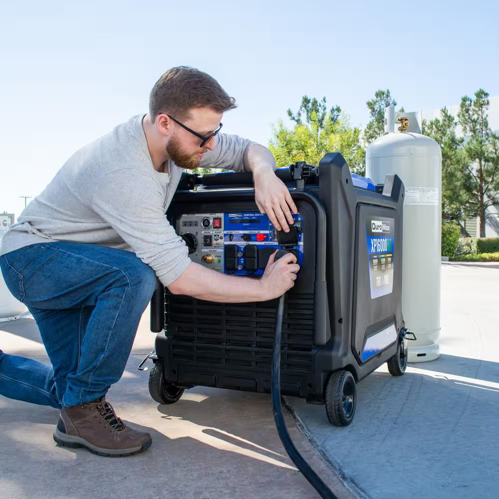 16,000-Watt Remote Start Air Cool Vtwin Tri Fuel Whole House Digital Inverter 50 Amp CO Alert Shutdown Home Backup Ready