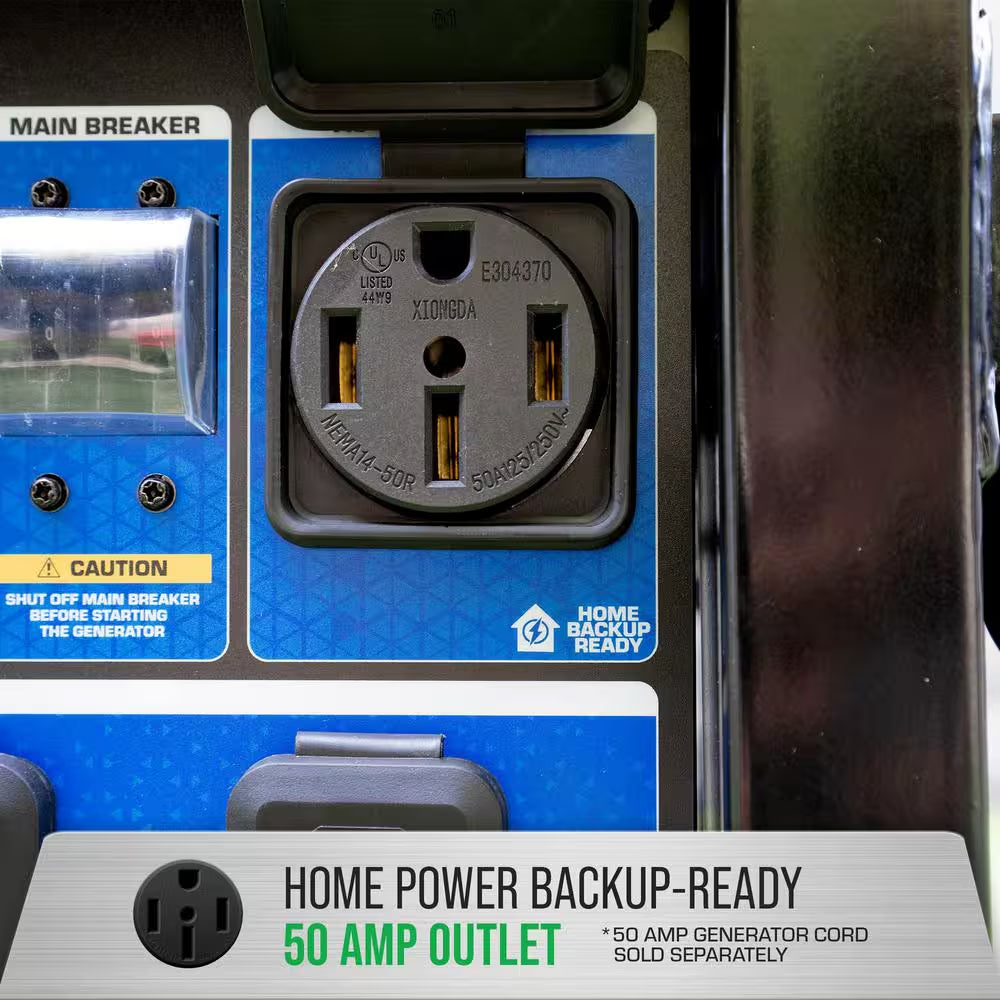 15000/12000-Watt Dual Fuel Electric Start Gasoline/Propane Portable Home Power Back up Generator with CO Alert Shutdown