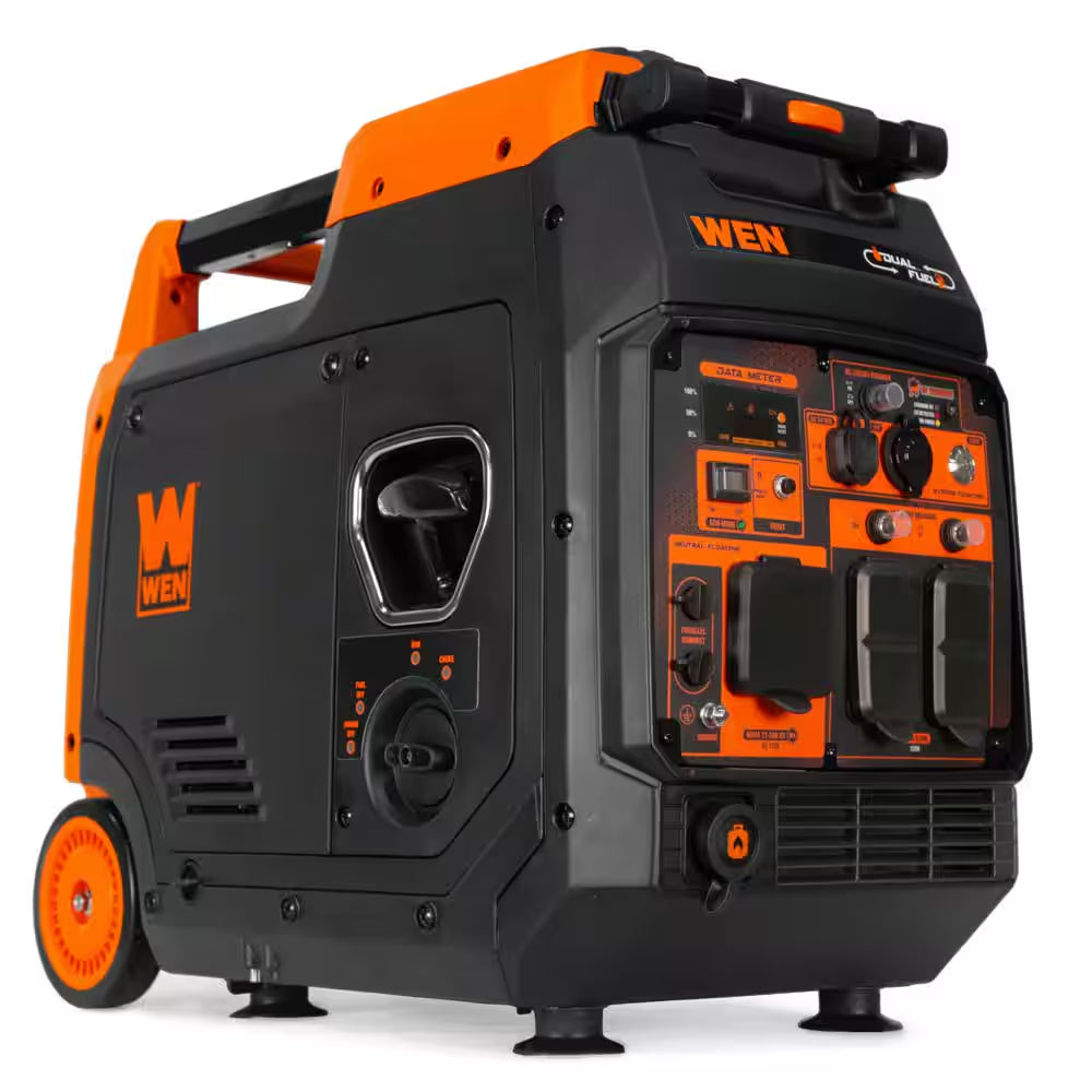 Quiet and Light-Weight 4800W Dual Fuel Rv-Ready Electric Start Portable Inverter Generator, Fuel Shut Off, CO Watchdog
