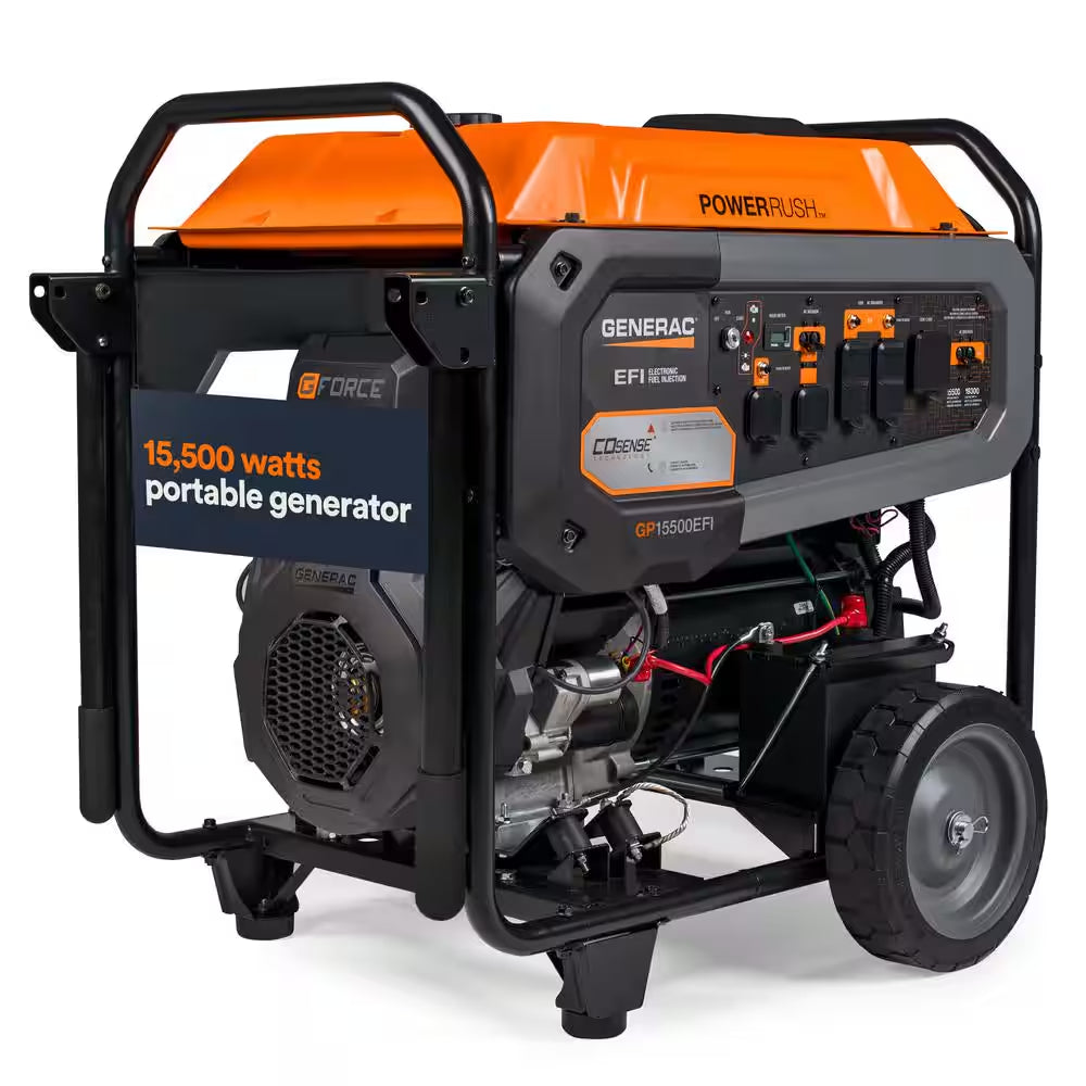 19300 / 15500-Watt Gas Portable Generator with Electric Start - GP15500E