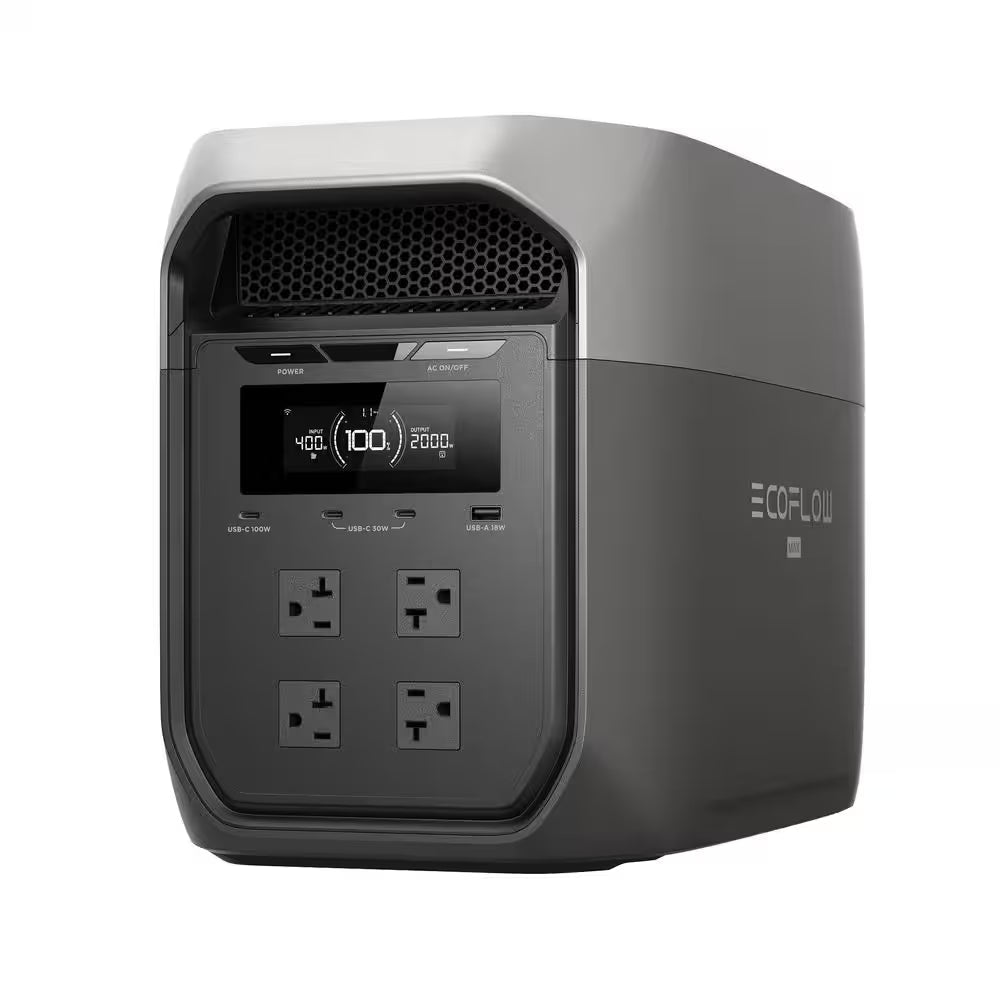 3600-Watt Delta 3 Ultra plus 3072Wh Capacity, Push-Button Start Battery Generator LFP Power Station Home Backup, Camping