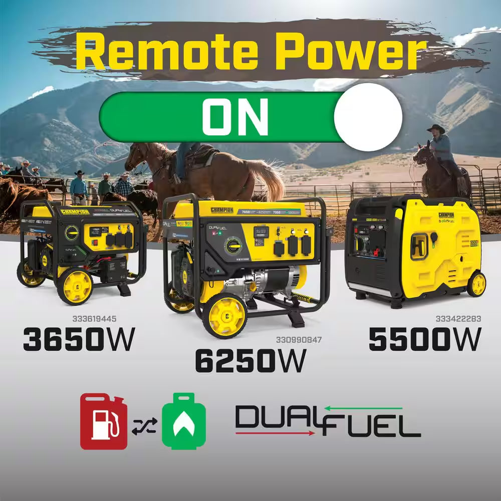 7850/6250-Watt Recoil Start Storm Ready Gasoline and Propane Powered Dual Fuel Portable Generator with CO Shield