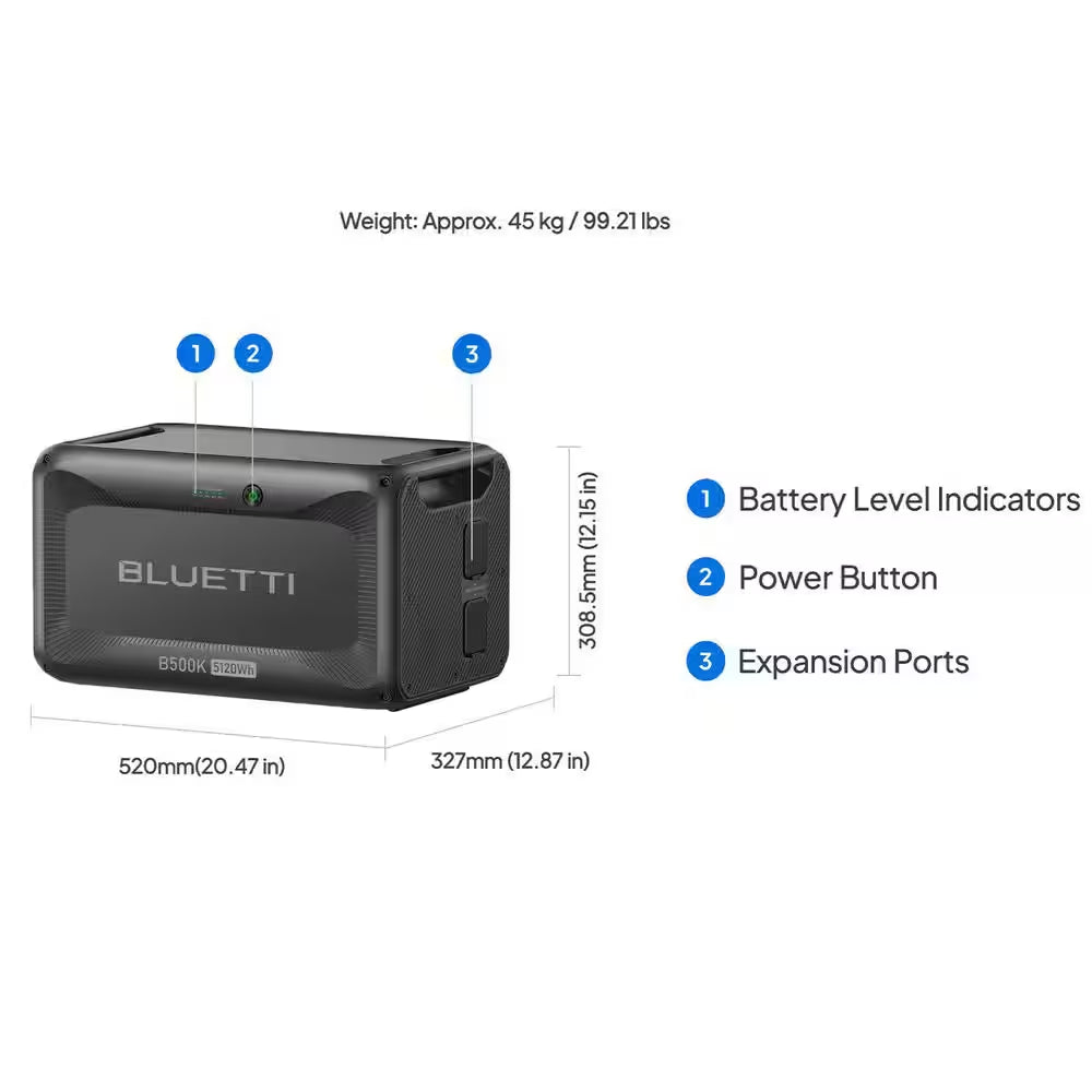 3840W 5120Wh Lifepo4 Push Button Start Expansion Battery Generator with CA90 Cable for Apex 300