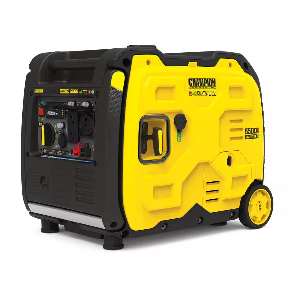 5500/4000-Watt Electric Start Gasoline and Propane Powered Dual Fuel Inverter Generator W/CO Shield and Quiet Technology