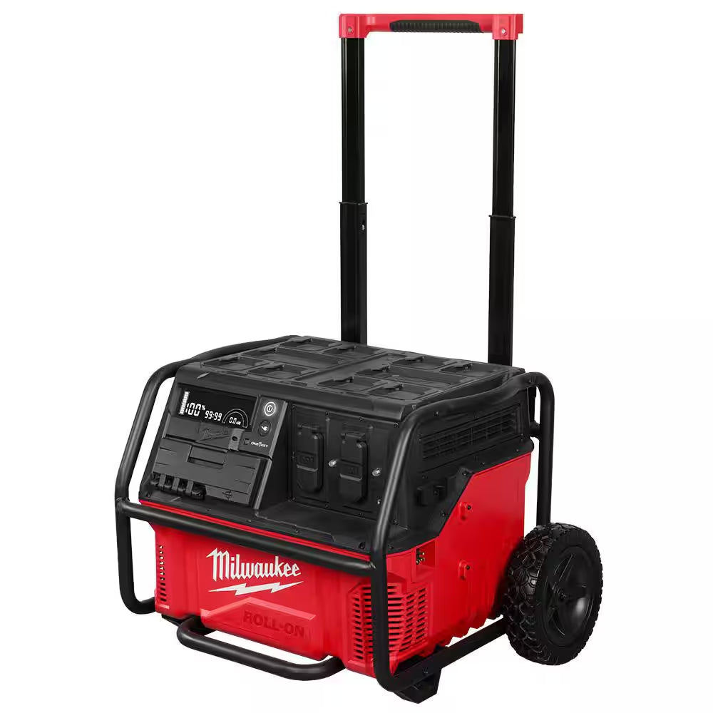 ROLL-ON 3600-Watt Output/7200-Watt Peak 2.5Kwh Lithium-Ion Battery Powered Push Start Power Station Battery Generator