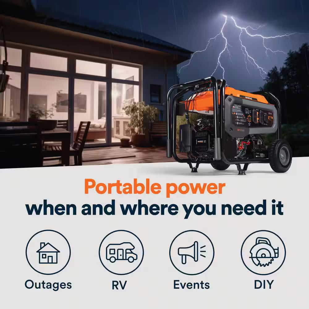 6875 / 5500-Watt Electric Switch Gasoline Powered Portable Generator with Cosense-Gp5500E