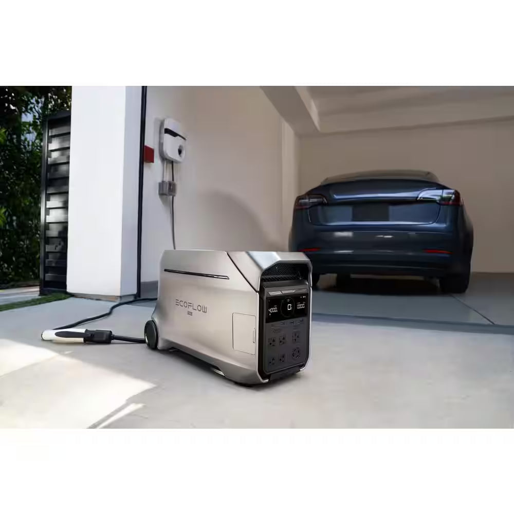 4000-Watt Output, Solar Generator DELTA Pro 3 with 2 Pcs 400W Solar Panels, LFP Battery, Home Backup, Camping&Rvs