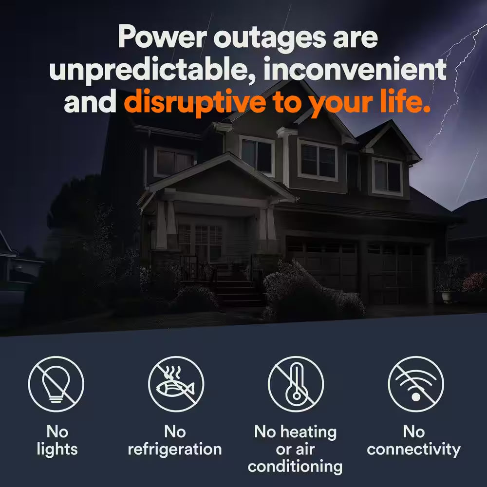 10,000 Watt - Dual Fuel Air- Cooled Whole House Home Standby Generator, Smart Home Monitoring, 100-AMP Transfer Switch