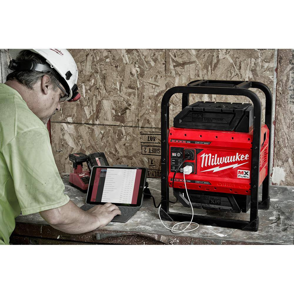 MX FUEL 3600-Watt/1800-Watt Lithium-Ion Battery Powered Push Start Portable Power Station W/(3) Batteries and Charger