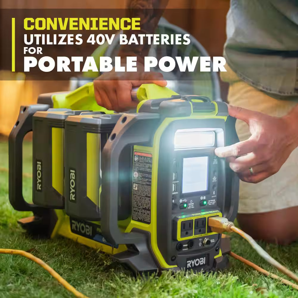 40V 1800-Watt Portable Battery Inverter Power Station and 4-Port Charger (Tool Only)
