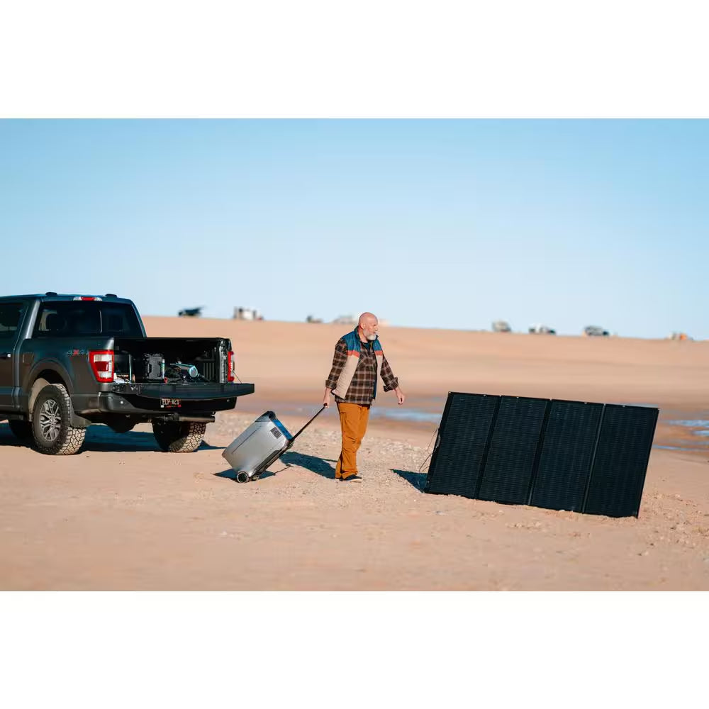 4000-Watt Output, Solar Generator DELTA Pro 3 with 2 Pcs 400W Solar Panels, LFP Battery, Home Backup, Camping&Rvs