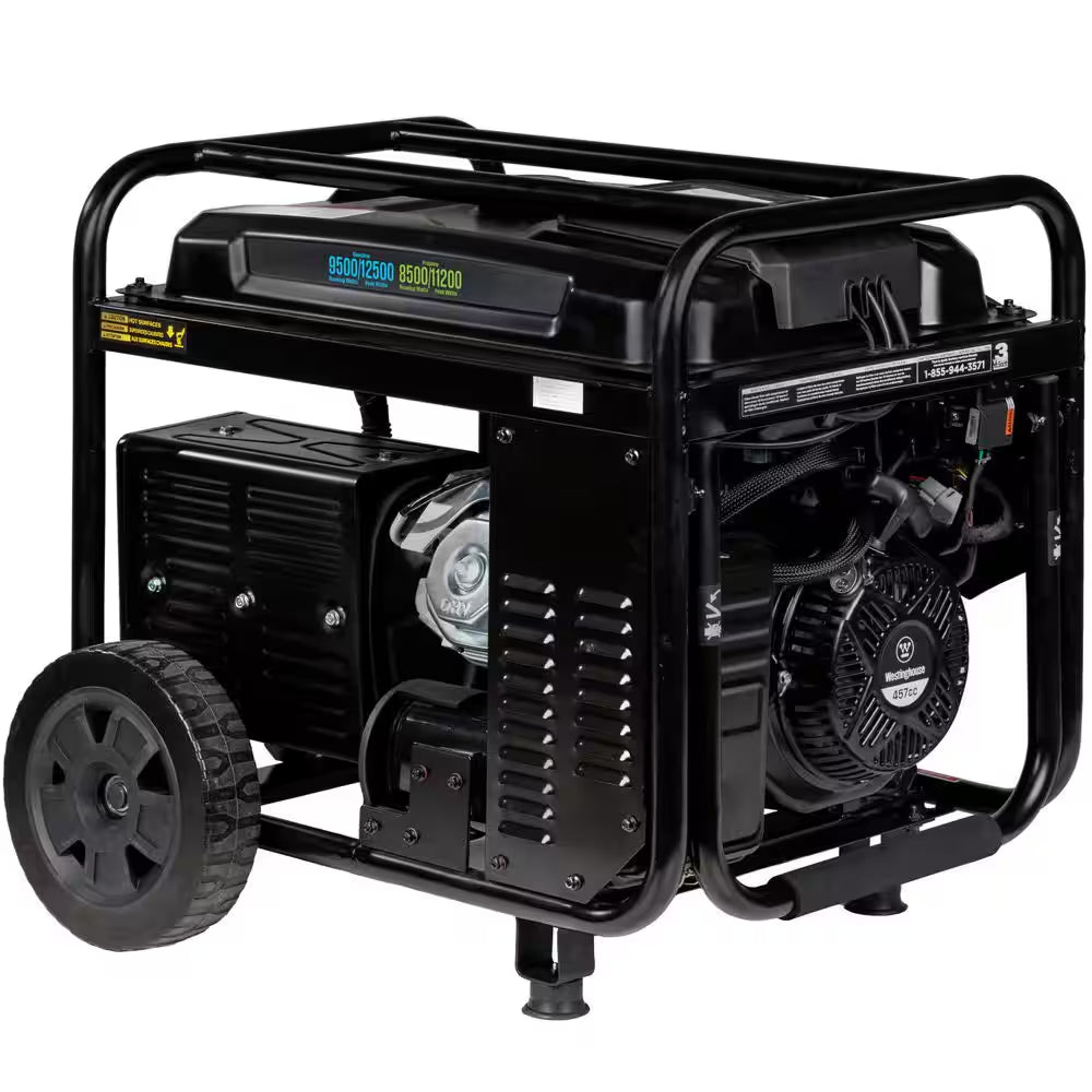 12,500/9,500-Watt Dual Fuel Gas and Propane Powered EFI Portable Generator with Remote Electric Start, 50 Amp Outlet
