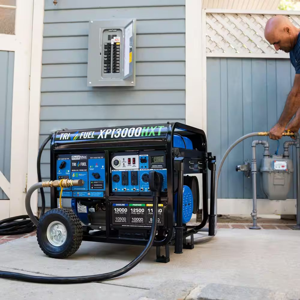 13,000-Watt/10,500-Watt Tri-Fuel Remote Start Gasoline Propane Natural Gas Portable Generator with CO Alert