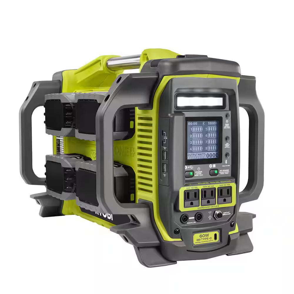 18V ONE+ 3000/1800-Watt Battery Powered Power Station with (4) 6.0Ah Batteries for the Jobsite, Wilderness, or Storms