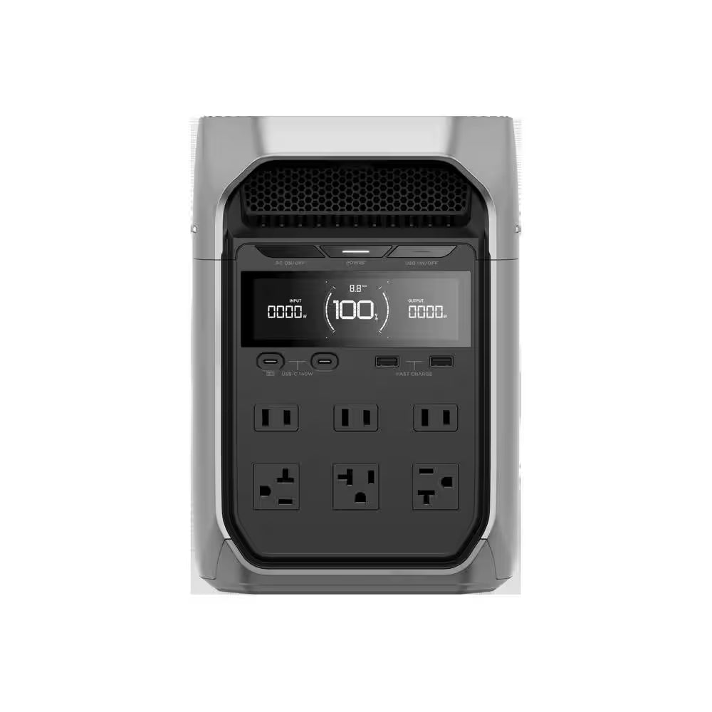 1024Wh DELTA 3 plus with 400W Portable Solar Panel, 1800W Output/Surge 3600W, LFP Power Station, Home Backup, Camping