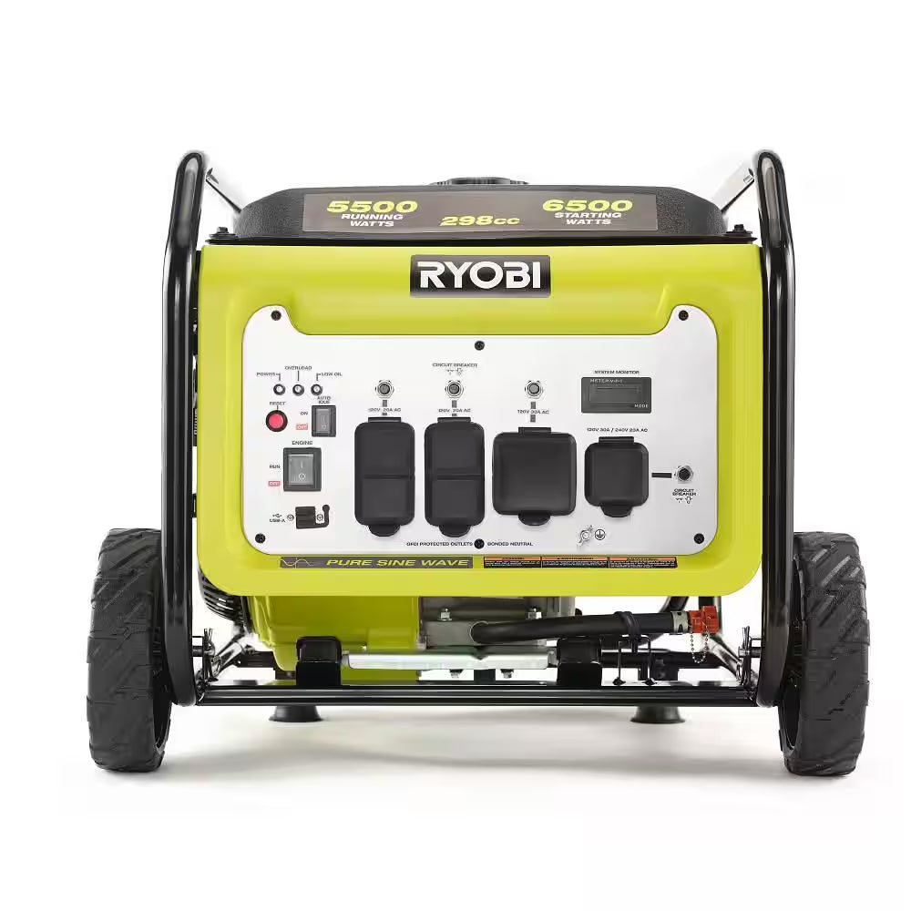6500-Watt Gasoline Powered Inverter Generator with CO Shutdown & Idle down Technology