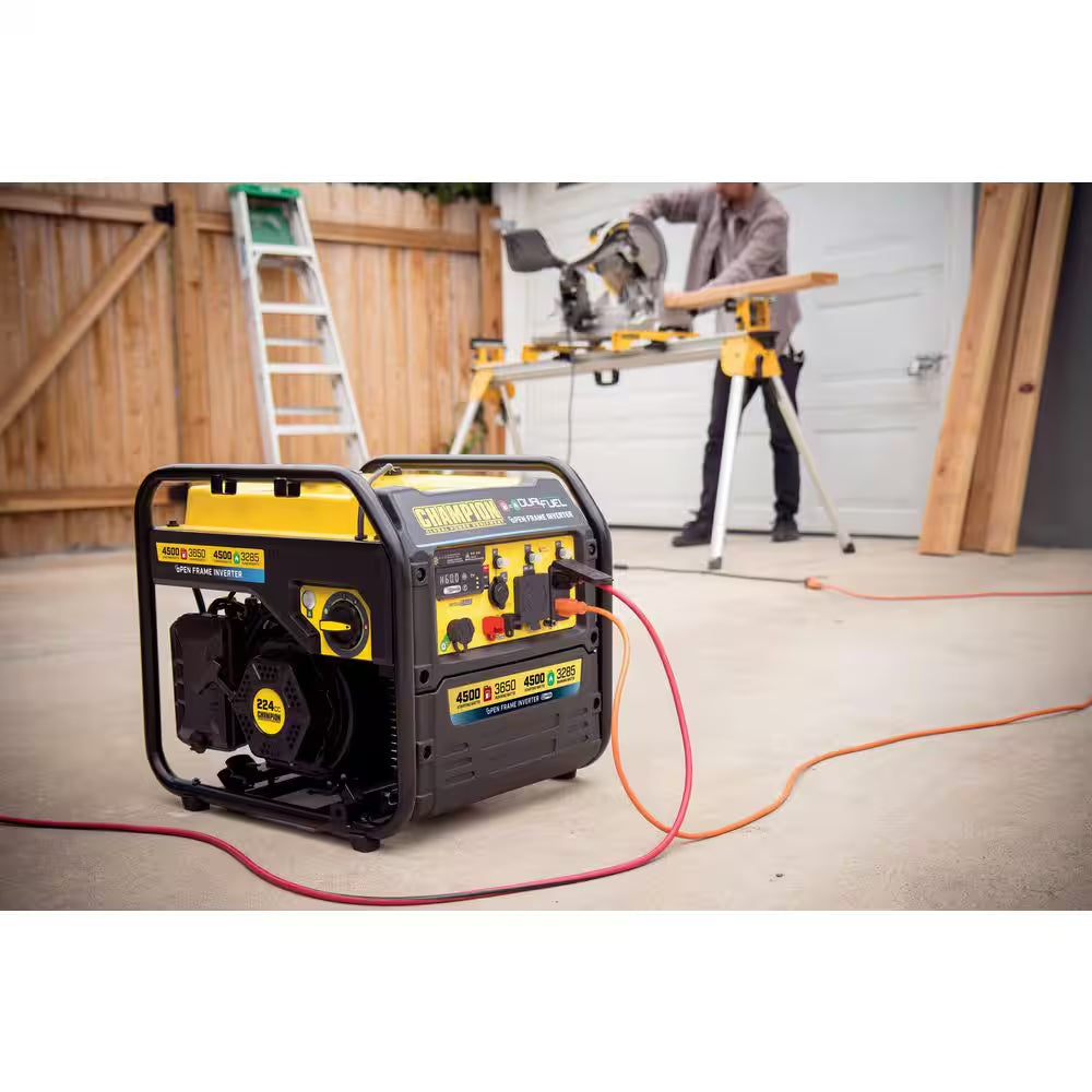 4500/3650-Watt Electric Switch Gasoline/Propane Open Frame Inverter Portable Generator W/ Quiet Technology and CO Shield