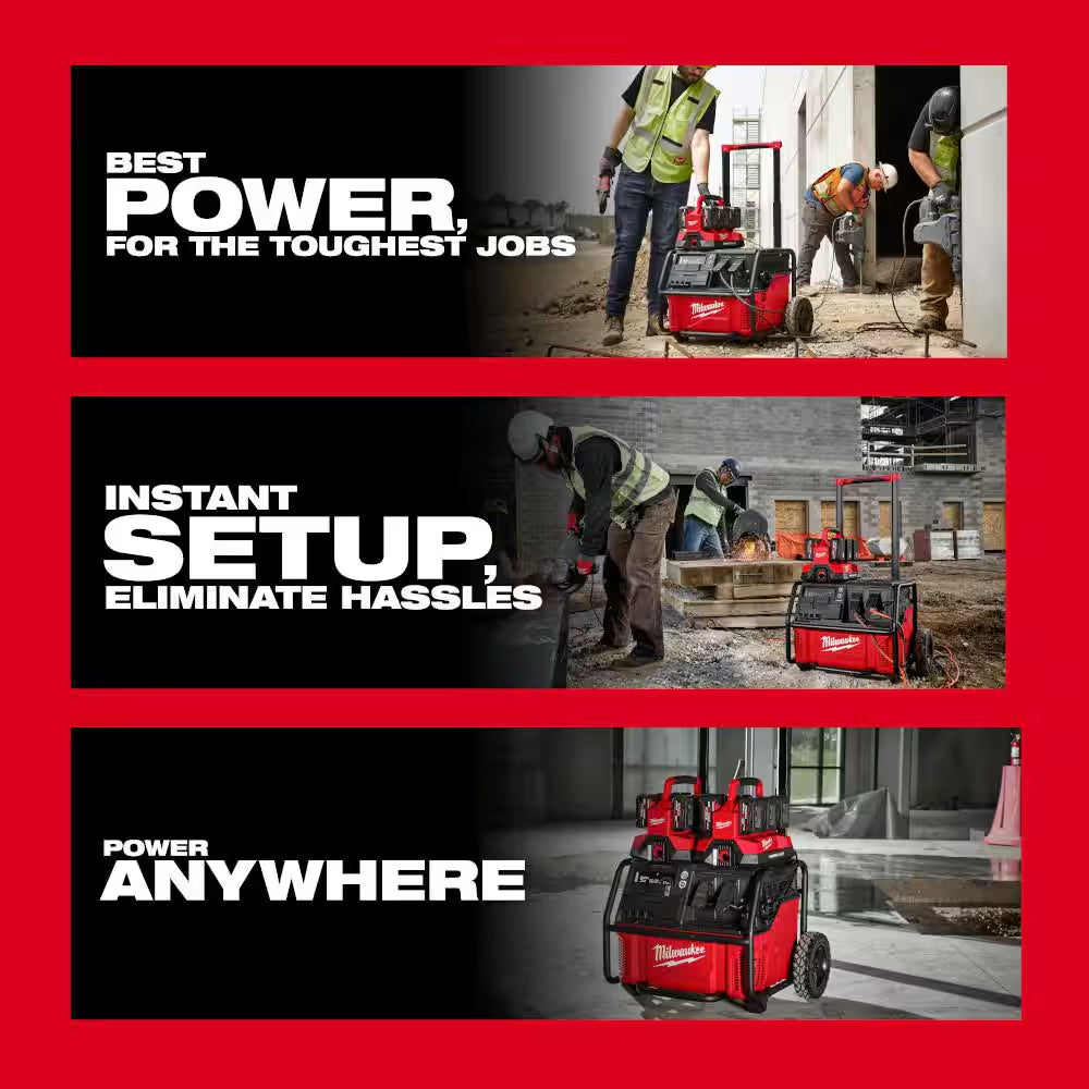 ROLL-ON 3600-Watt Output/7200-Watt Peak 2.5Kwh Lithium-Ion Battery Powered Push Start Power Station Battery Generator