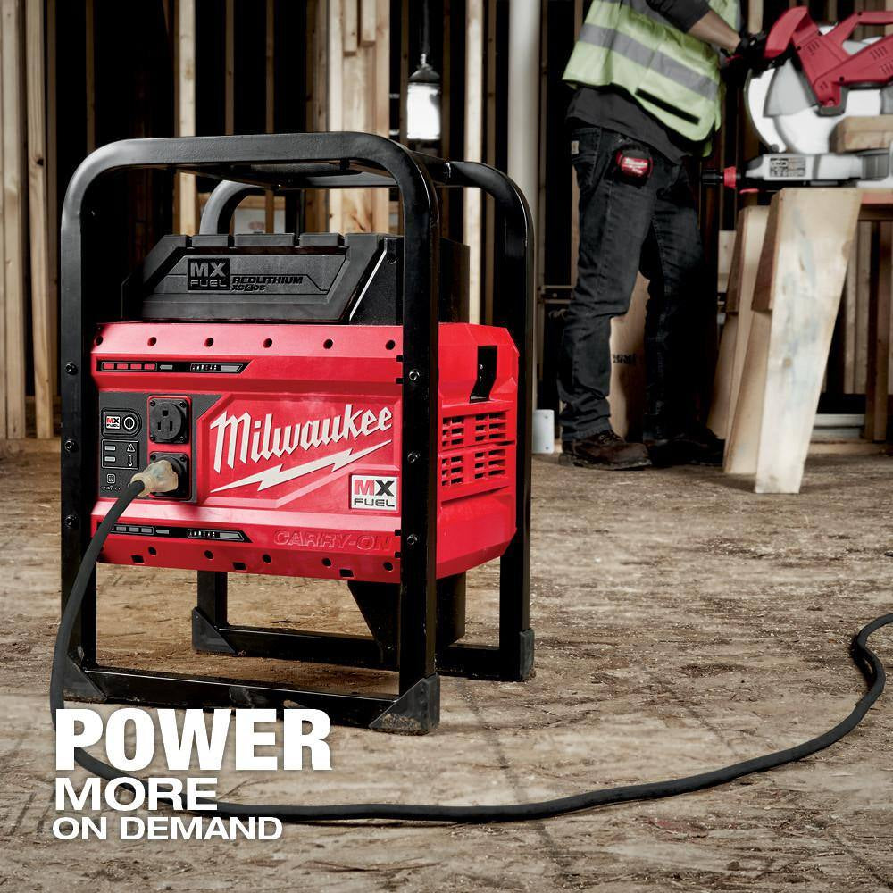 MX FUEL 3600-Watt/1800-Watt Push Start Portable Battery Powered Generator with 4 XC Batteries Combo Kit (2-Tool)