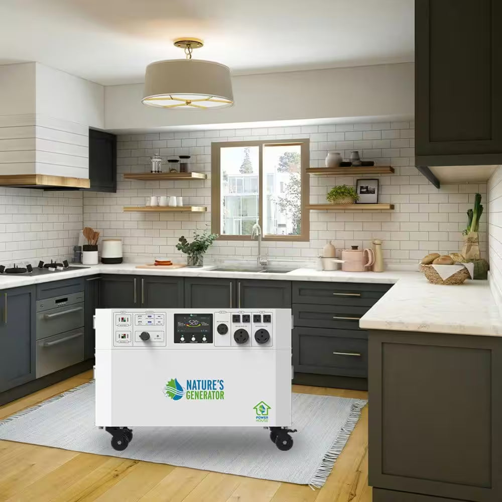 Powerhouse 7,200-Watt Electric Switch Solar Generator with Wheels