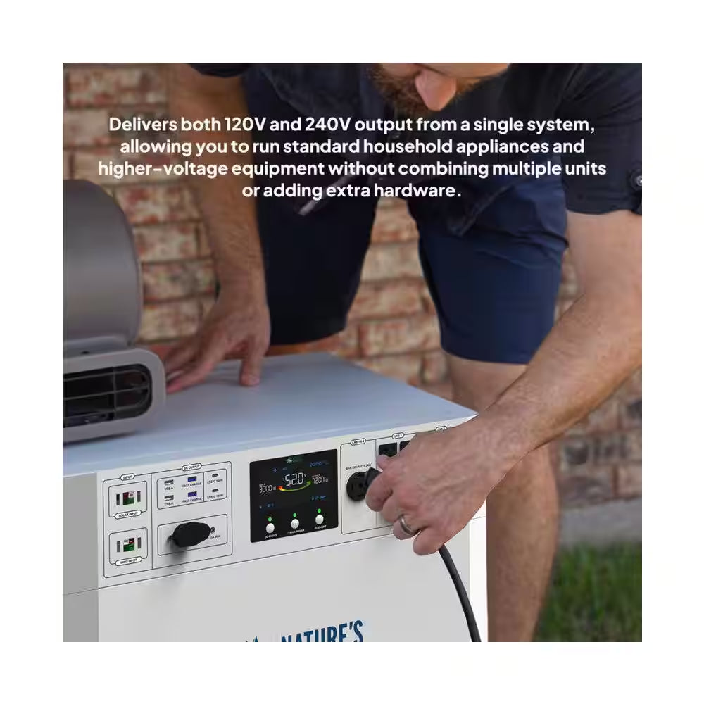 Powerhouse 7,200-Watt Electric Switch Solar Generator with Wheels