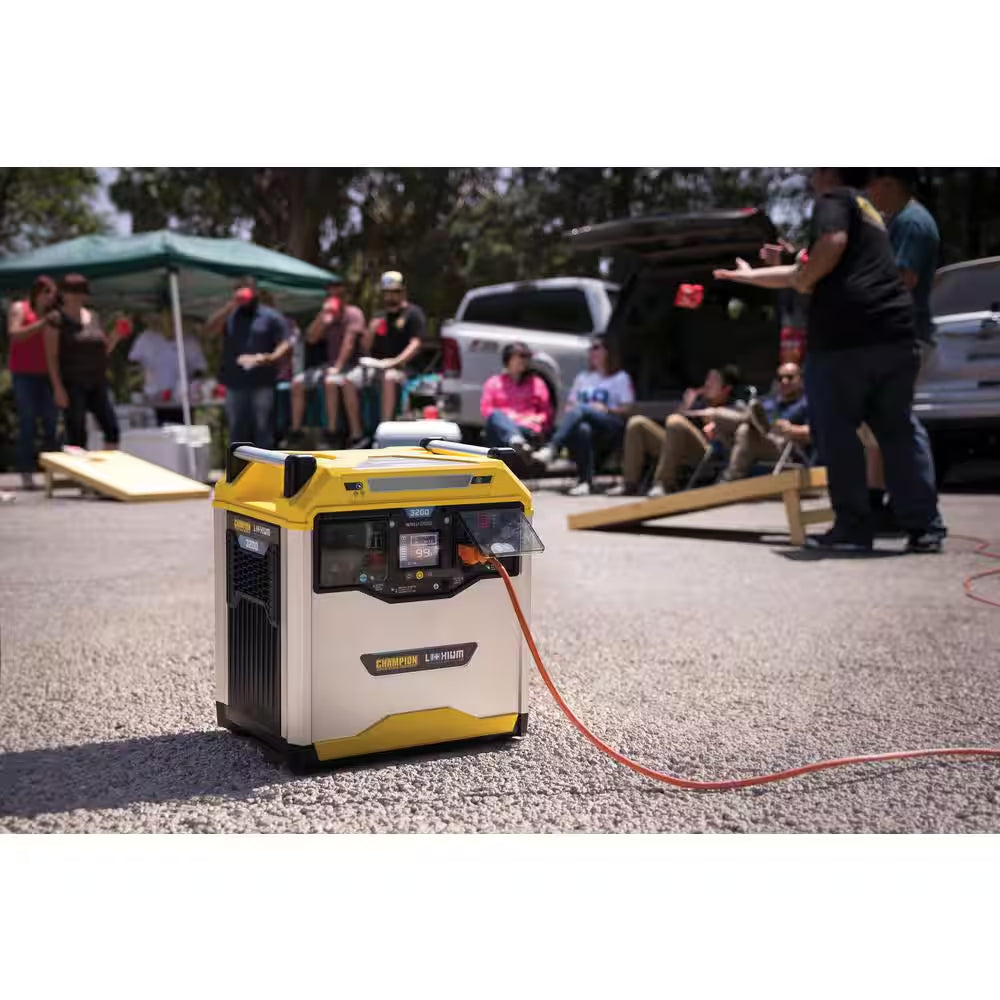 3276-Wh Power Station 3200/1600-Watt Portable Lithium-Ion Battery Solar Generator