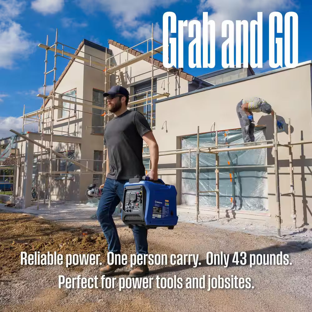 2,550 Watt Dual Fuel Gas and Propane Powered Portable Inverter Generator with Recoil Start