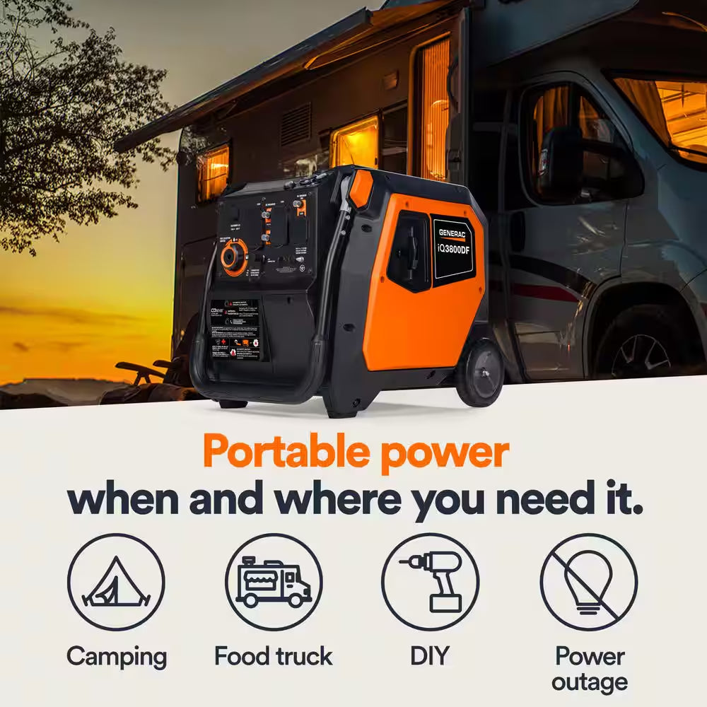 Iq3800 Dual Fuel Portable Inverter (Gas) Generator 49ST Push Button Start