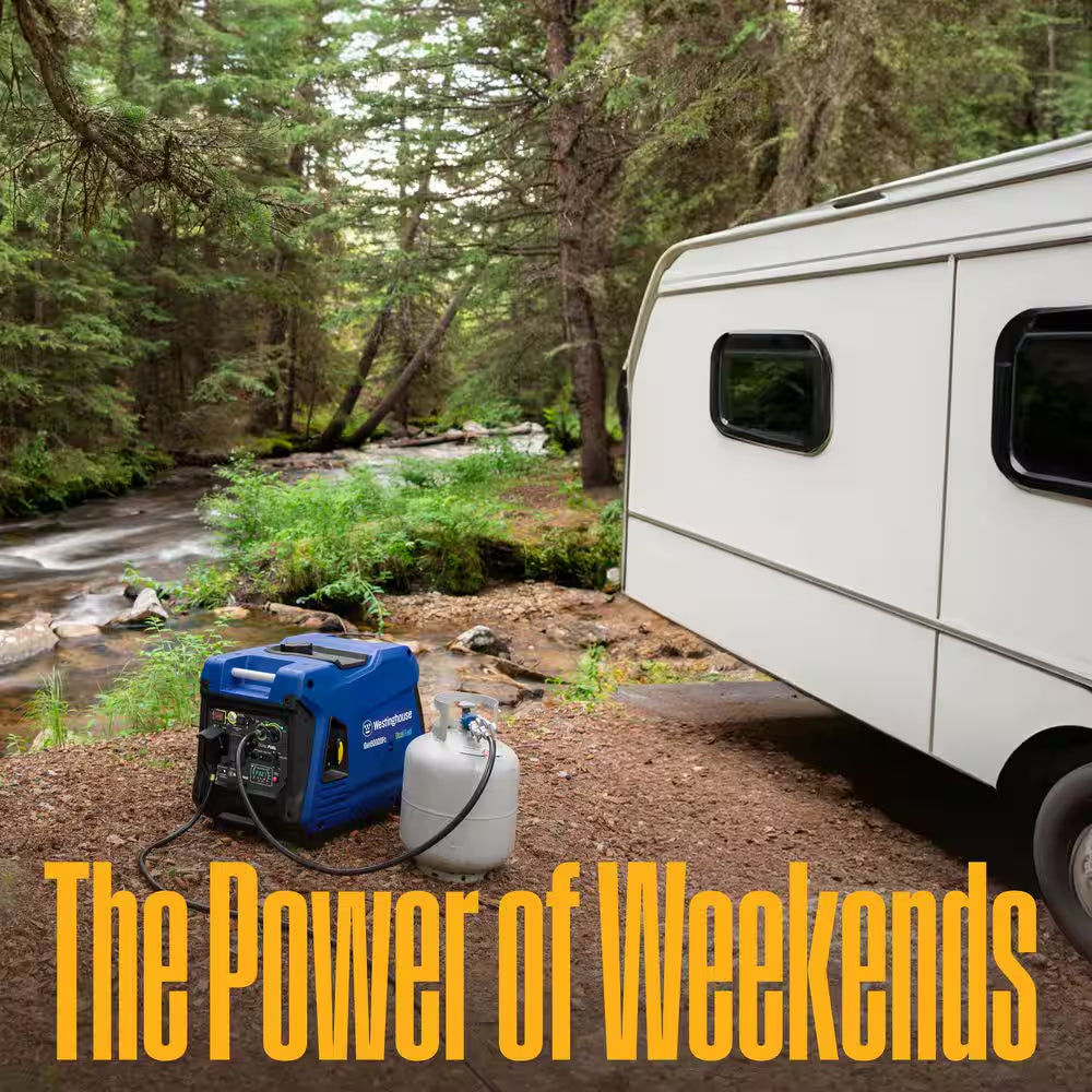 5,000-Watt Dual Fuel Gas and Propane Powered Portable Inverter Generator with Remote Electric Start, LED Data Center
