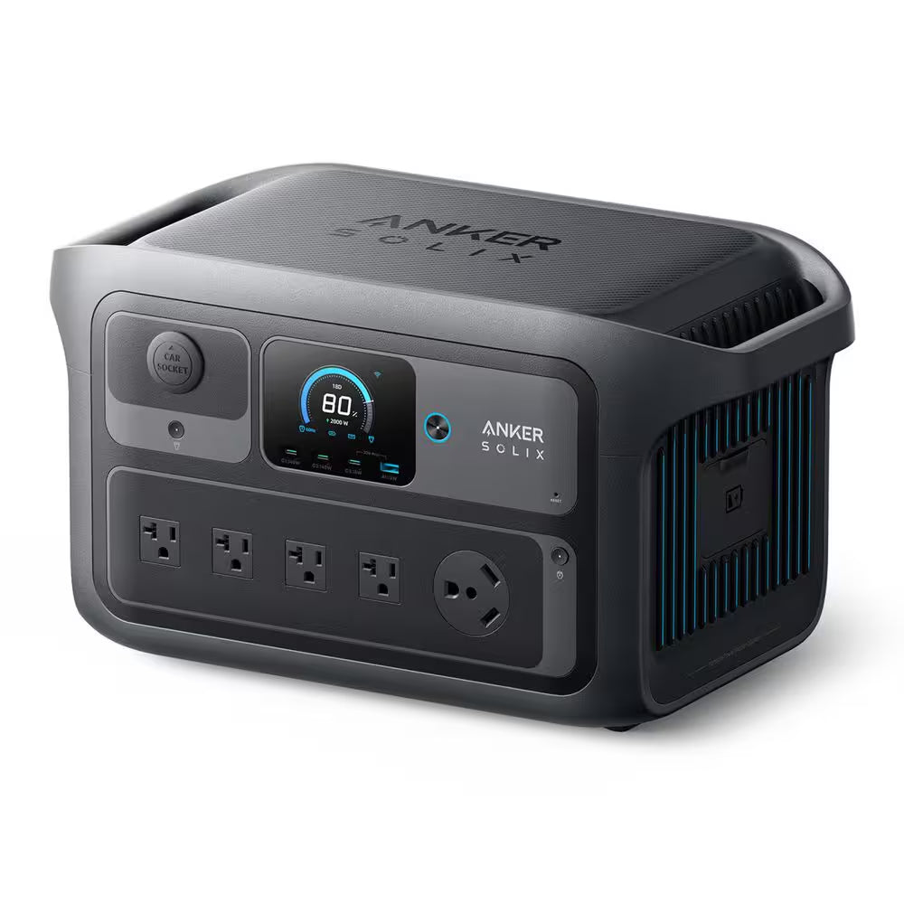 SOLIX C2000X Gen 2 2,400-Watt/ 2-4Kwh Portable Power Station, Home Backup/Outdoor/Rv Push Button Start Battery Generator